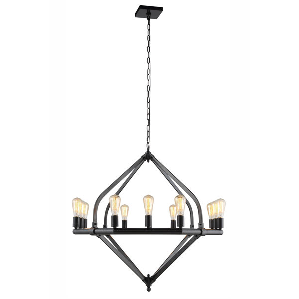Brayden Studio® Stansfield 12 Light Dimmable Geometric Chandelier